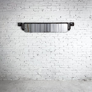1940s Horizontal Art Deco Iron Accent Mirror