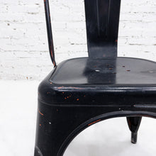 Load image into Gallery viewer, Set of 4 Vintage Industrial Blackened Steel Dining Chair
