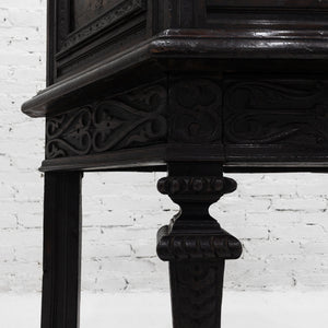 19th Century English Blackened Wood Cabinet