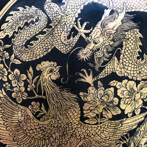 20th Century Indonesian Handmade Lacquered Fruitwood Platter