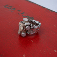 Load image into Gallery viewer, Andrea Arisiaga Brutalist Silver Opal Ring
