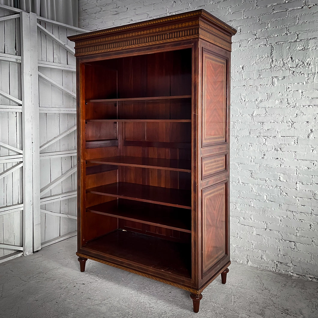 Alfonso Marina Puebla Marquetry Wood Bookcase