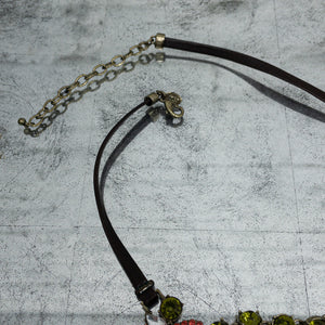 Vintage Betsey Johnson Metal Rhinestone Collar Necklace