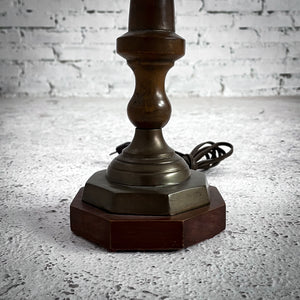 20th Century Patina Brass Standard Table Lamp