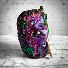 Load image into Gallery viewer, Lynn Carlton Eclectic Mixed Materials Amethyst &amp; Malachite Cuff
