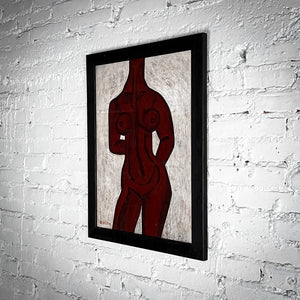 Jose Illa Desetvin Figurative Abstract Oil Board Nude Painting