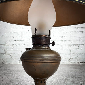 Vintage Patina Brass Standard Table Lamp