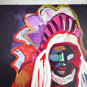 Malcolm Furlow Western Pop Art Canvas Painting