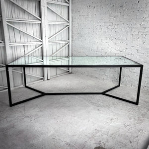 Rectangular Mirrored Iron Dining Table