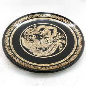 20th Century Indonesian Handmade Lacquered Fruitwood Platter