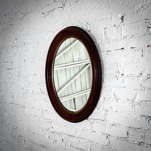 Antique Oval Federal Moulded Wood Bathroom Mirror
