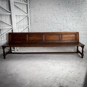 Antique Spanish Solid Wood Bench
