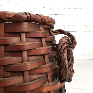 Vintage Japanese Woven Bamboo Basket