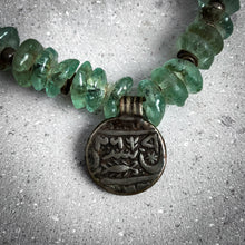 Load image into Gallery viewer, Antique Indian Green Glass Trade Beads Necklace
