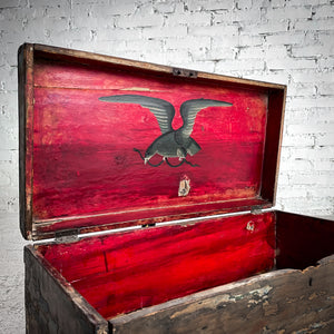 19th Century Olinala Distressed Wood Trunk
