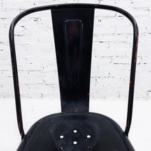 Load image into Gallery viewer, Set of 4 Vintage Industrial Blackened Steel Dining Chair

