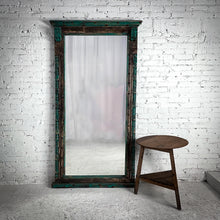 Load image into Gallery viewer, Transitional Carved Distressed Wood Mirror
