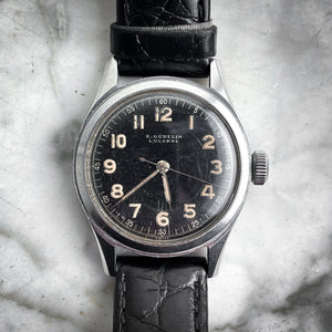 1940 E. Gubelin Classic Stainless Steel Swiss Wrist Watch
