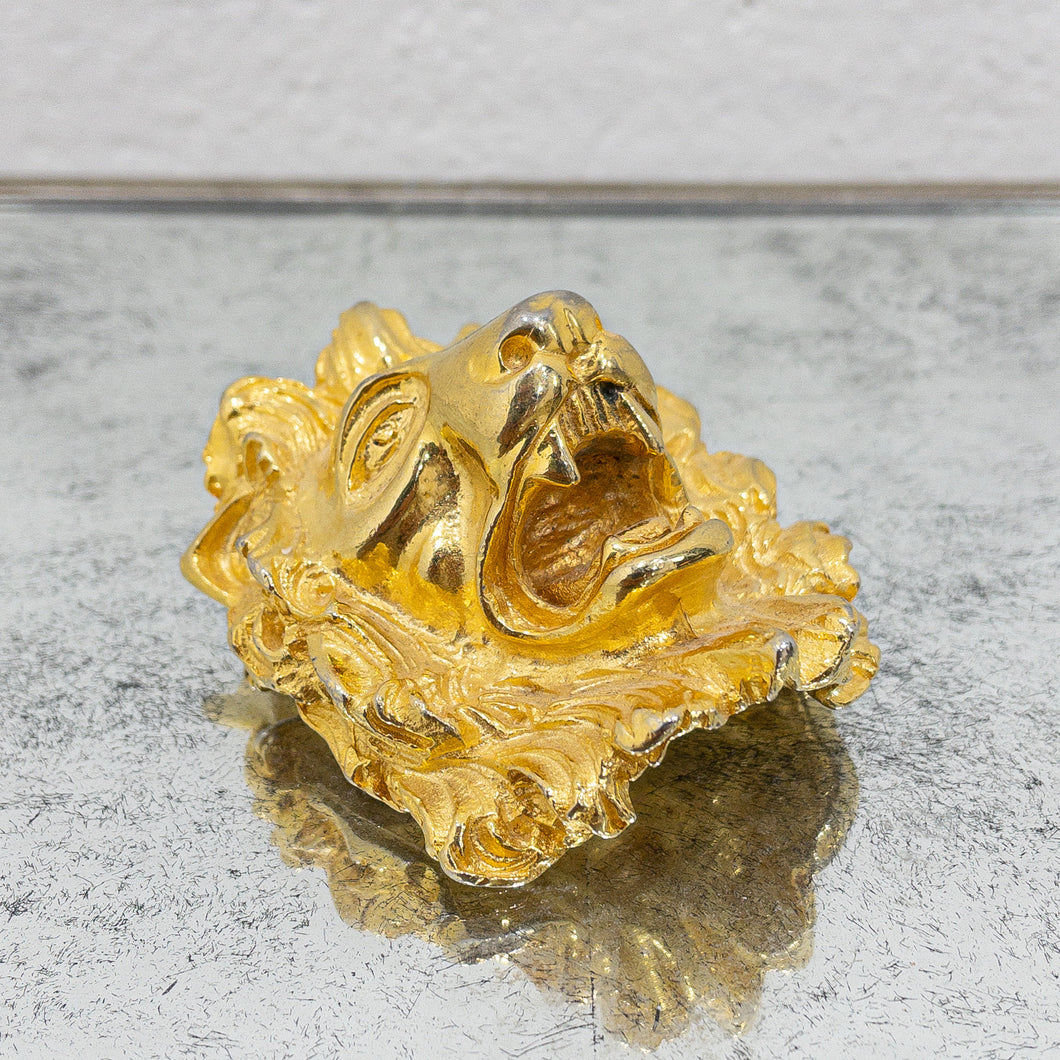 Vintage Judith Leiber Classic Polished Gold Plated Brooch