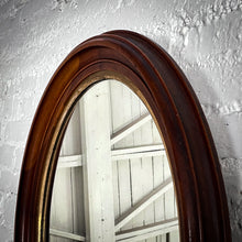 Load image into Gallery viewer, Antique Oval Federal Moulded Wood Bathroom Mirror
