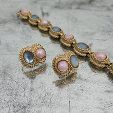 Load image into Gallery viewer, Set of 2 Vintage Sarah Coventry Classic Metal Faux Gem Bracelet
