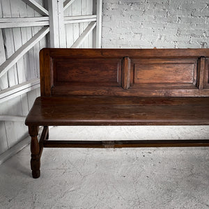 Antique Spanish Solid Wood Bench