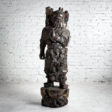 Load image into Gallery viewer, Japanese Carved Gilt Wood Samurai Decorative Statue
