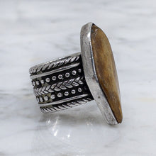 Load image into Gallery viewer, Vintage Rebecca Collins Classic Silver Tigers Eye Ring
