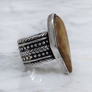 Vintage Rebecca Collins Classic Silver Tigers Eye Ring