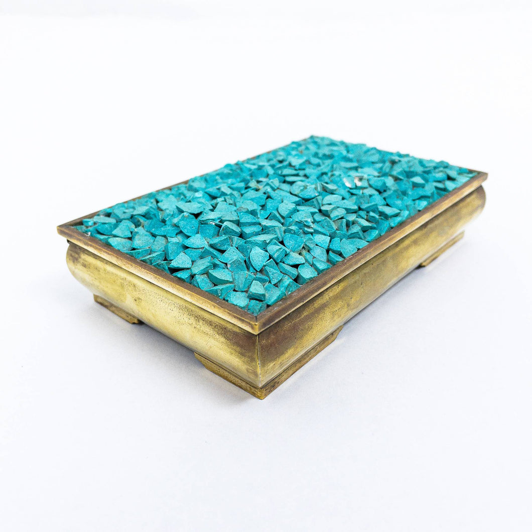 Vintage Brutalist Handmade Brass Cigarette Case Curiosity