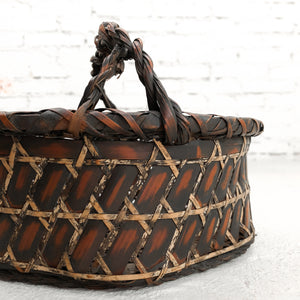 Vintage Japanese Woven Bamboo Basket
