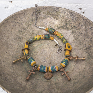 Vintage Tribal Trade Beads Necklace