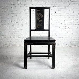 Yoke Chinese Lacquered Wood Accent Chair