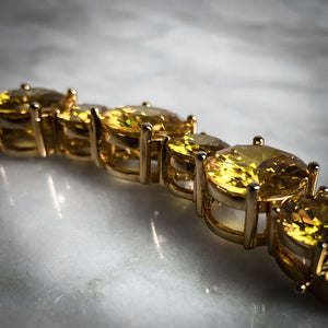 Noir Gold Plated Zirconia Stone Tennis Bracelet