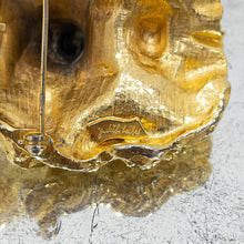 Load image into Gallery viewer, Vintage Judith Leiber Classic Polished Gold Plated Brooch
