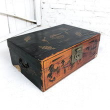 Load image into Gallery viewer, Antique Chinese Lacquered Wood Box
