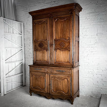 Load image into Gallery viewer, 19th Century French Deux Corps Walnut Buffet Cabinet
