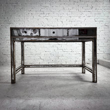 Load image into Gallery viewer, Contemporary Silver Leaf Mirrored Desk or Workstation
