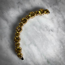 Load image into Gallery viewer, Noir Gold Plated Zirconia Stone Tennis Bracelet
