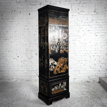 Load image into Gallery viewer, Tall Chinoiserie Painted Jewelry Cabinet
