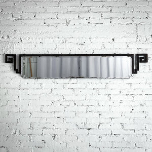 1940s Horizontal Art Deco Iron Accent Mirror