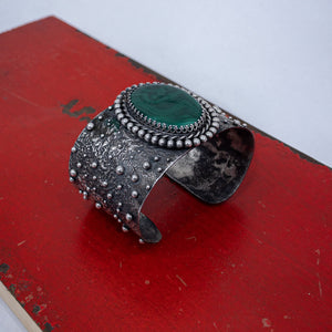 Andrea Arisiaga Silver Malachite Bracelet