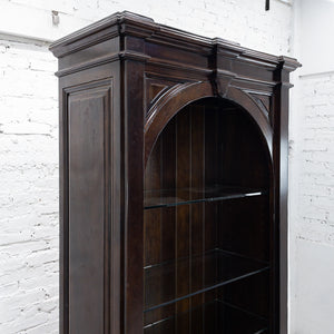 Traditional Lighted Wood Bookcase