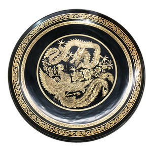 20th Century Indonesian Handmade Lacquered Fruitwood Platter