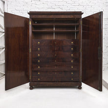Load image into Gallery viewer, 19th Century English Lacquered Rosewood Linen Press Cabinet
