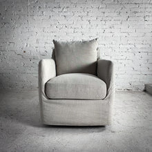 Load image into Gallery viewer, Contemporary Slip Covered Swivel Lounge Chair
