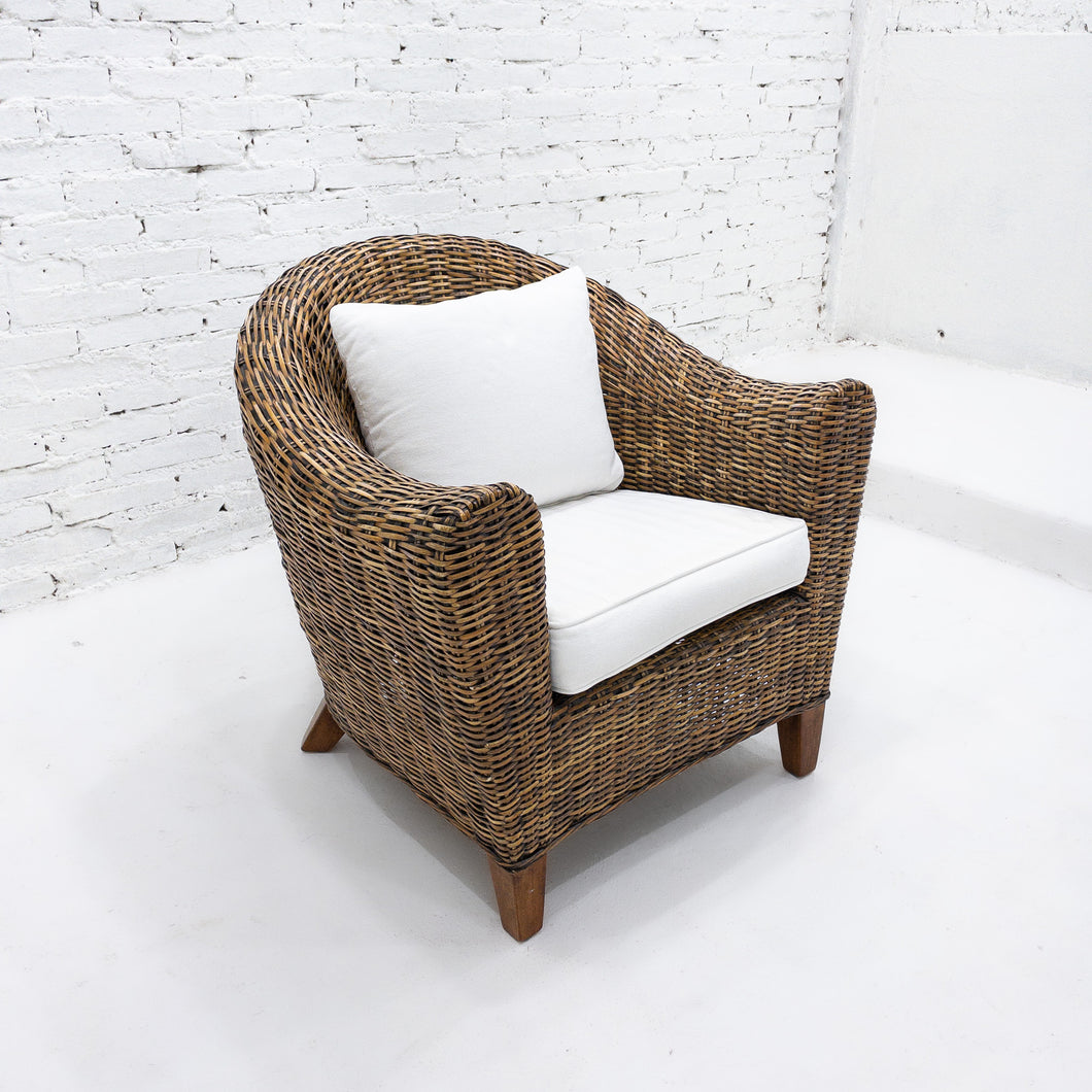 Contemporary Rattan Wicker Armchair