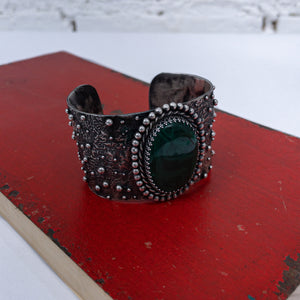 Andrea Arisiaga Silver Malachite Bracelet