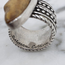 Load image into Gallery viewer, Vintage Rebecca Collins Classic Silver Tigers Eye Ring
