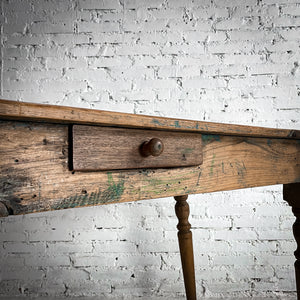 Early 20th Century Mexican Distressed Writing Pine Desk